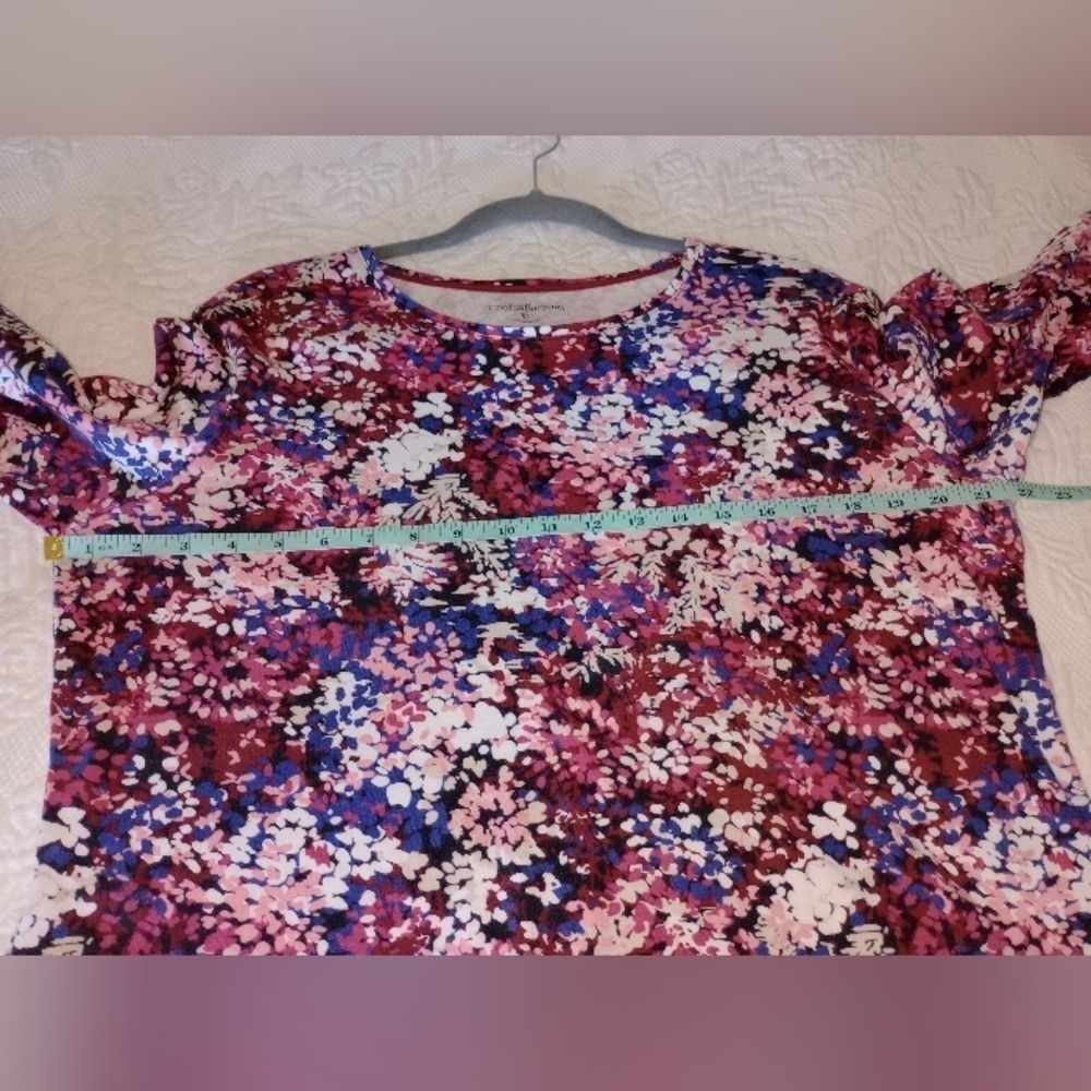 Croft & Barrow floral blouse/Top size XL - Picture 7 of 8
